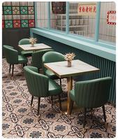 Chaise de salle à manger en cuir de haute qualité avec tables, mobilier de restaurant moderne, ensembles de chaises de salle à manger de luxe pour café, hôtel, restaurant