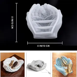 Moule 3D en résine époxy pour bricolage Kit de moules à main en cristal Cadeau d'anniversaire de mariage pour couple