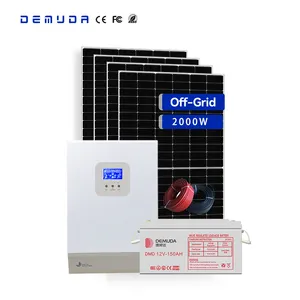 Demuda Hybride 3kw 5kw 10kw Compleet Off Grid Zonnecel Panelen 5kva 10kva Solar Mono Pv Energiesysteem Voor Thuisgebruik
