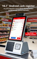 Système de point de vente tout-en-un 10,1'' - Kiosque de paiement automatique - Système de paiement en espèces - Kiosque en libre-service - Caisse enregistreuse avec scanner