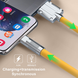 Mới 120W 6A Loại C siêu nhanh phí Silicone lỏng cáp sạc nhanh cáp USB - Product Image 6