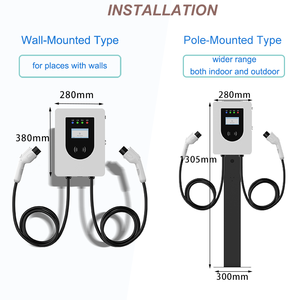 <span class=keywords><strong>Borne</strong></span> <span class=keywords><strong>de</strong></span> <span class=keywords><strong>recharge</strong></span> murale <span class=keywords><strong>pour</strong></span> véhicules <span class=keywords><strong>électrique</strong></span>s Type 1 22KW*2 44KW*2 32A*2 400V Niveau 2 avec câble <span class=keywords><strong>de</strong></span> 5m - Product Image 2