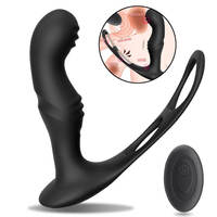 Anal Plug Avec Cock Ring Télécommande Vibration Poussée Massage de la Prostate Vibrateur Anal pour Hommes et Femmes Plaisir