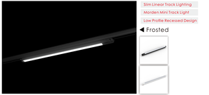 4-<b>Wire</b> 3-Phase Aluminum Modern Track <b>LED</b> Linear <b>Light</b> CRI80 110LM/W Grill UGR<13 3500K Warm White 50000 Hours Supermarket - Product Image 2