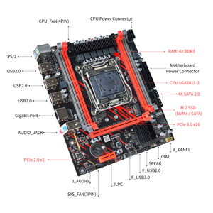 ชุดเมนบอร์ดเดสก์ท็อปขนาดไมโคร ATX 2011 X99 X99-P3ใหม่คุ้มค่ากับ <span class=keywords><strong>Intel</strong></span> Xeon E5เมนบอร์ด DDR3 X99 CPU 2673 V3 - Product Image 5