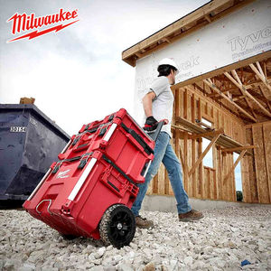 Milwaukee Pull Along Toolbox 100x70cm Plastic Storage <b>Cart</b> For <b>Tools</b> Garage Use - Product Image 1