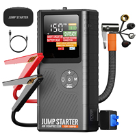 Démarreur portable 12V PLUS pour voiture et camion avec compresseur de pompe à air 150 PSI, gonfleur de pneus 8000 mAh 1700 A
