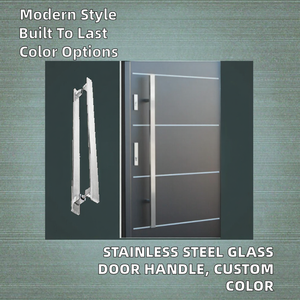 SUS304 Matt Square Tube Glass <b>Door</b> <b>Handle</b> Hotel Office Simple Design Wooden Stainless Steel <b>Pull</b> <b>Handle</b> Customizable Color JBM - Product Image 2