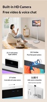 Pantalla Táctil LCD Android Móvil de 24.5 Pulgadas, Giratoria, con Retroiluminación LED, Soporte de Piso de Aluminio para Exteriores, con Gabinete Blanco
