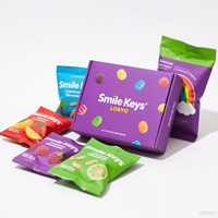 Boîtes d'emballage en sachet debout comestibles pour bonbons lyophilisés, fleurs, biscuits, gommes, résistantes aux enfants, impression en héliogravure résistante à l'humidité