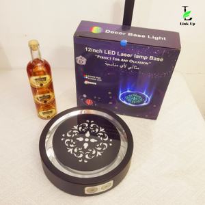 Lampe laser LED de 12 pouces, base de narguilé, haut-parleur sans fil Bluetooth, éclairage vibrant, ambiance bar, club, soirée, discothèques, fumer du chicha - Product Image 1