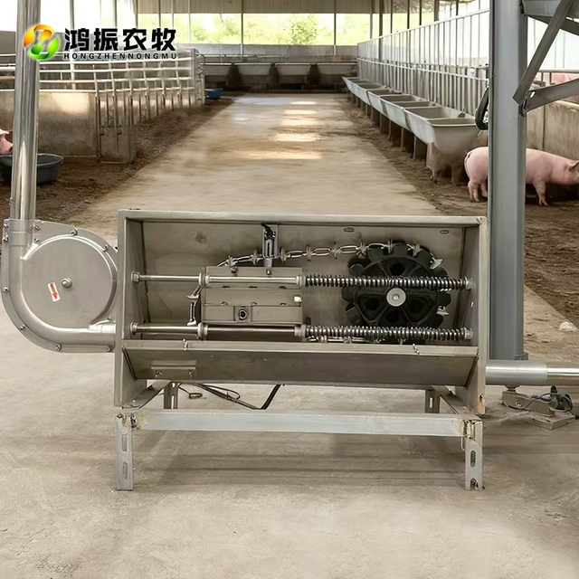 Stainless Steel New Pig Farm-Specific Plug Chain Feed Line Large-Scale Breeding Feed Conveyor System
