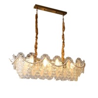 Lustre en cristal de luxe français petit Design simple moderne lampes suspendues romantiques chaudes pour salon chambre Internet célébrité