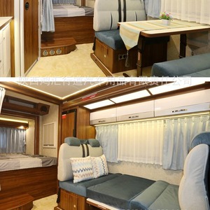 Estructura de mesa plegable para RV con patas ajustables en altura, de hierro negro, accesorio interior para conversión de RV - Product Image 5