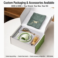 Kingze Kit de cérémonie de Matcha personnalisé de style japonais fait à la main 4/5/7/8 pièces bol à Matcha en céramique chasen support coffret cadeau