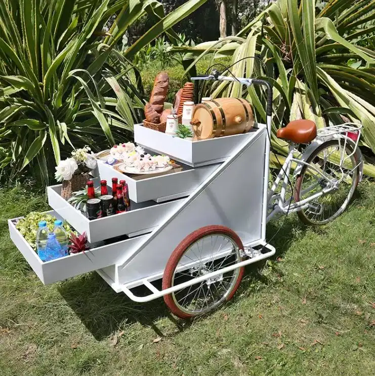 Mobile Coffee Shop Cart Tricycle Vending Carts Popsicle Ice Cream Carts