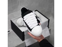 Chaussures décontractées pour hommes, personnalisées, style Paris, à semelle épaisse en toile, lacets, bout peint par pulvérisation, plateforme, mode, semelle intermédiaire en TPU
