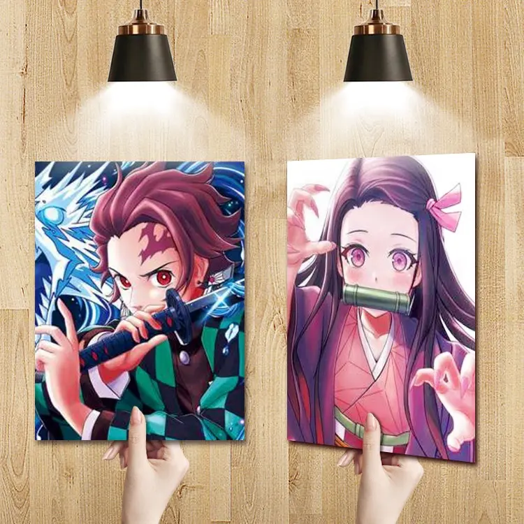 3D Lenticular Anime Poster Custom 30x40cm Wall Art Picture Waterproof 3D Motion Poster Anime