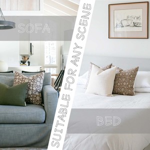New Upgraded Design 45x45/51x51cm Neutral Soft Green Flax Designer <strong>Sage</strong> Floral Handblock Print Linen Pillow <strong>Cover</strong> <strong>Cushion</strong> <strong>Cover</strong> - Product Image 6