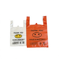 Sacs en plastique biodégradable HDPE de qualité alimentaire, type gilet/t-shirt, multifonctionnels, couleur personnalisée, pour emballage de légumes, fruits, viande et ustensiles de cuisine