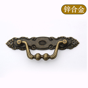 European Style Zinc Alloy Drawer Handle <b>Antique</b> Bronze Bar Shape Easy Installation Furniture Hardware - Product Image 4