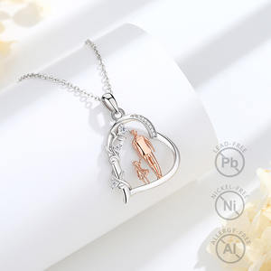 Collana Merryshine in Argento Sterling S925 con Ciondolo a <span class=keywords><strong>Cuore</strong></span> <span class=keywords><strong>Famiglia</strong></span>, Papà, Figlia - Product Image 5