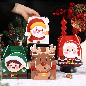 Giáng sinh hộp quà tặng với xử lý, dễ dàng gấp Snack bao bì cho cookie, lễ hội kỳ nghỉ trang trí hiện tại Pastry Hộp quà tặng năm mới - Product Image 3
