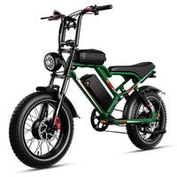 Almacén de EE. UU. 2000W Bicicleta eléctrica de doble asiento 25AH Motocicleta eléctrica 20 pulgadas Bicicleta eléctrica todoterreno