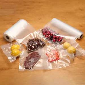 Vakuumbeutel-Lieferant Nylon/PE-Dichtung weiß transparente geprägte Kunststoff-Lebensmittellagerung für Fleisch Meeresfrüchte Kaltkette Transport
