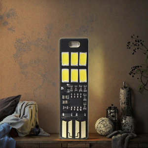 ไฟแอมเบียนท์ LED อเนกประสงค์แบบข้ามพรมแดนสำหรับรถยนต์และตกแต่งบ้าน USB 6V 1W ควบคุมด้วยระบบสัมผัส แสงสีเหลืองสำหรับกลางคืน - Product Image 3
