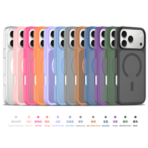 Coque de Téléphone Magnétique Antichoc de Luxe Haute Qualité pour iPhone 17 Pro Max avec Revêtement Arrière Doux au Toucher Effet Peau - Product Image 1