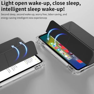 Trường hợp Gấp Y cho <span class=keywords><strong>iPad</strong></span> 11 (2025) & thế hệ thứ 10 (2022) 10.9 inch rõ ràng cứng trở lại Vỏ Acrylic Bìa đứng với chủ bút chì - Product Image 5