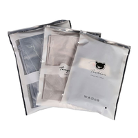 Sacs en PP transparents personnalisés pour t-shirts avec fermeture éclair coulissante, impression en héliogravure, recyclables, logo personnalisé pour l'emballage de vêtements et de chaussures