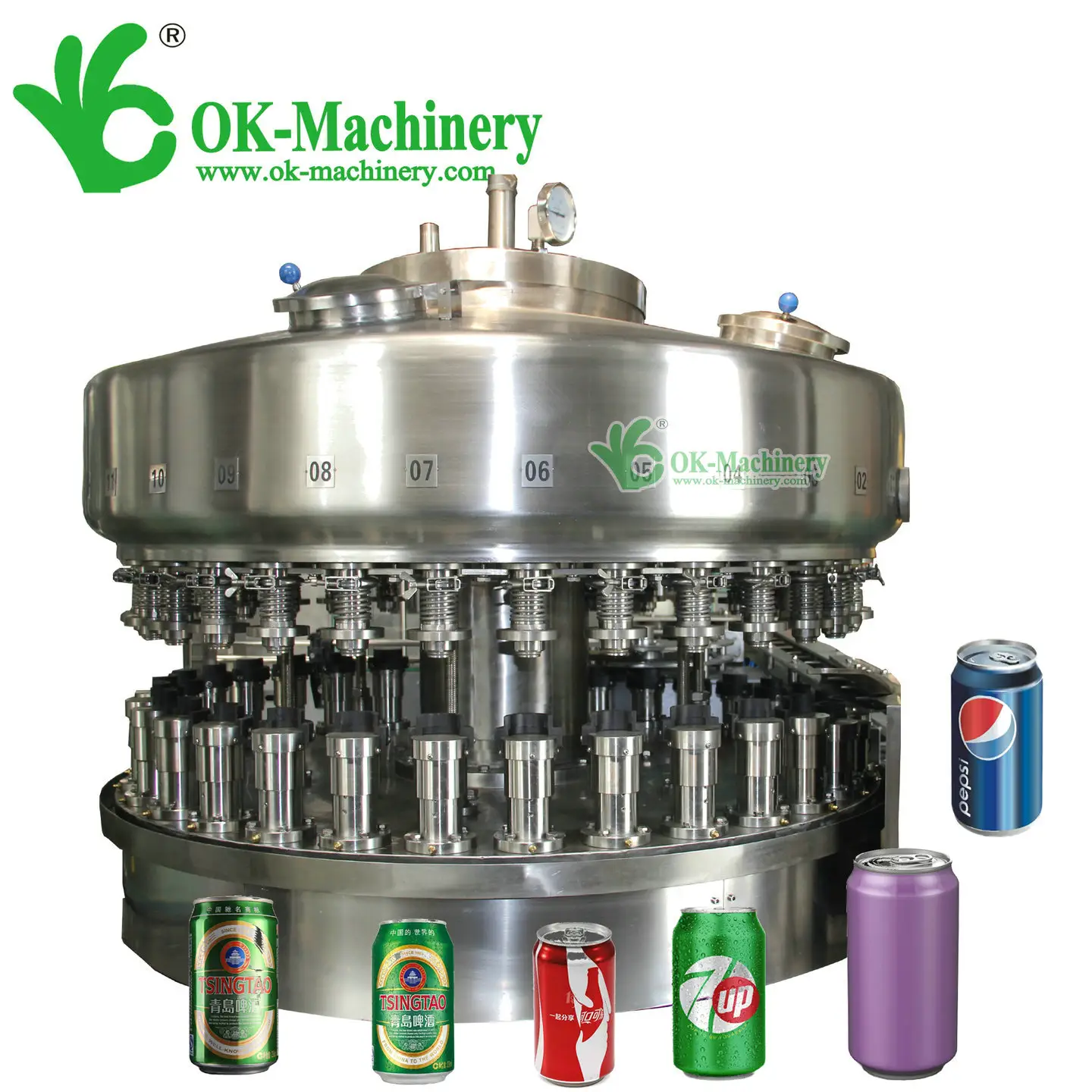 Máquina de llenado de latas de aerosol, línea de producción de latas de estaño