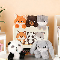 Porte-clés en peluche lapin personnalisé de haute qualité, porte-clés en peluche de graduation au design personnalisé, porte-clés en peluche lapin en colère personnalisé