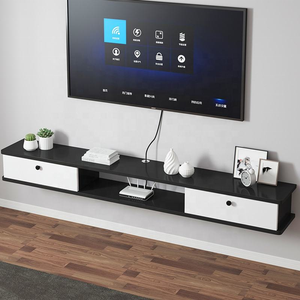 Meuble TV mural avec étagère suspendue, design contemporain et moderne, installation facile, idéal pour maisons de ferme, locations et projets de mobilier en gros - Product Image 6
