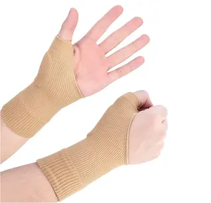 Breathable Thumb Compression Arthritis Gloves Wrist Support Brace Fingerless Glove with Gel Thumb Injury Pads