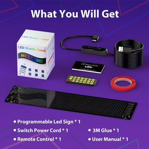 Panel de píxeles de matriz LED para coche, pantalla USB para coche, señales LED de desplazamiento, 5V RGB, Control remoto por aplicación, patrón Flexible, desplazamiento de grafiti - Product Image 6