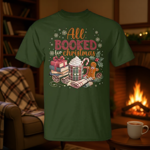 T-shirt « Tout est réservé pour Noël » : Design Cadeau de Noël pour les Amateurs de Lecture et de Chocolat - Product Image 3