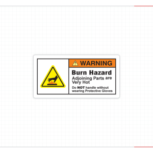 ป้ายเตือนอันตรายจากพื้นผิวที่ร้อน ป้ายเตือนอันตรายจากการถูกไหม้ ใช้ถุงมือ ประกาศความปลอดภัยทางอุตสาหกรรม - Product Image 3