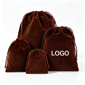 Sac à cordon en velours doux portable, pochette en velours personnalisée avec logo pour bijoux, petits gadgets, accessoires cosmétiques, emballage - Product Image 2