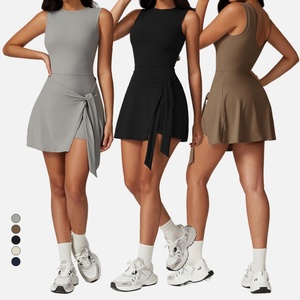 Tenue de sport respirante et écologique avec logo personnalisé, jupe de golf à séchage rapide, ensembles de vêtements de sport, robe de sport grande taille, tenues 2 pièces, tennis - Product Image 2