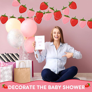 Guirnalda Colgante de Fresas para Decoración de Fiesta de Cumpleaños, Forma Ovalada, Diseño de Frutas, Suministros para Fiestas DIY - Product Image 3