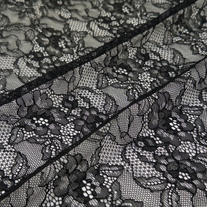 YY Premium Quality Flower <strong>Lace</strong> <strong>Fabric</strong> Nylon Spandex Stretch <strong>Lace</strong> Sheer Mesh Black <strong>Lace</strong> <strong>Fabric</strong> For Dress Making - Product Image 1