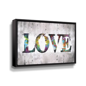 Hòa bình tình yêu bức tranh <span class=keywords><strong>canvas</strong></span> in cho tường graffiti <span class=keywords><strong>Canvas</strong></span> in ấn thả vận chuyển - Product Image 2