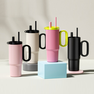2026 Large Insulated Tumbler Cup 316 Stainless Steel Straw Water Bottle <b>Hot</b> <b>Cold</b> Retention Female Car Outdoor Drink Tumbler - Product Image 1