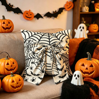Nouvelles housses de coussin d'Halloween avec nœud papillon, impression personnalisée, pour canapé, chambre, coussin de canapé, décoration intérieure