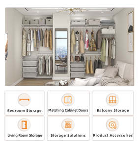 Sistema de Armario Abierto Metálico Ajustable de Alta Resistencia Storking para Almacenamiento en Dormitorios, Soportes y Estantes de Almacenamiento Premium - Product Image 2