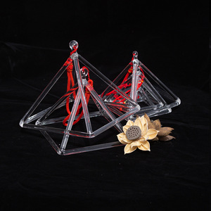 Bol chantant en cristal de quartz clair en forme de pyramide avec marteau en cristal pour la guérison sonore, la méditation, la thérapie des chakras, Merkaba - Product Image 2