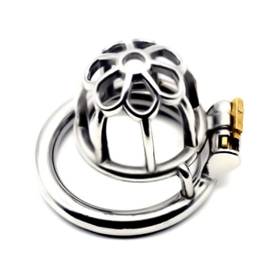 FRRK Dispositif <span class=keywords><strong>de</strong></span> <span class=keywords><strong>chasteté</strong></span> masculine <span class=keywords><strong>Cage</strong></span> à coq en métal Serrure Creuse en forme <span class=keywords><strong>de</strong></span> fleur <span class=keywords><strong>de</strong></span> prunier <span class=keywords><strong>Cage</strong></span> <span class=keywords><strong>de</strong></span> <span class=keywords><strong>chasteté</strong></span> en acier inoxydable <span class=keywords><strong>pour</strong></span> <span class=keywords><strong>garçon</strong></span> sissy petite <span class=keywords><strong>cage</strong></span> - Product Image 1